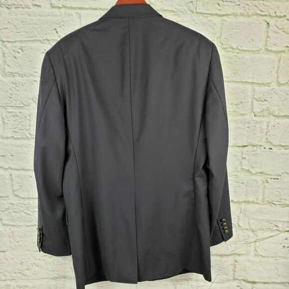 Jos A Bank Men's Blazer Size 42R Wool Navy 2 Button Sports Coat Eagle Buttons - Picture 2 of 8